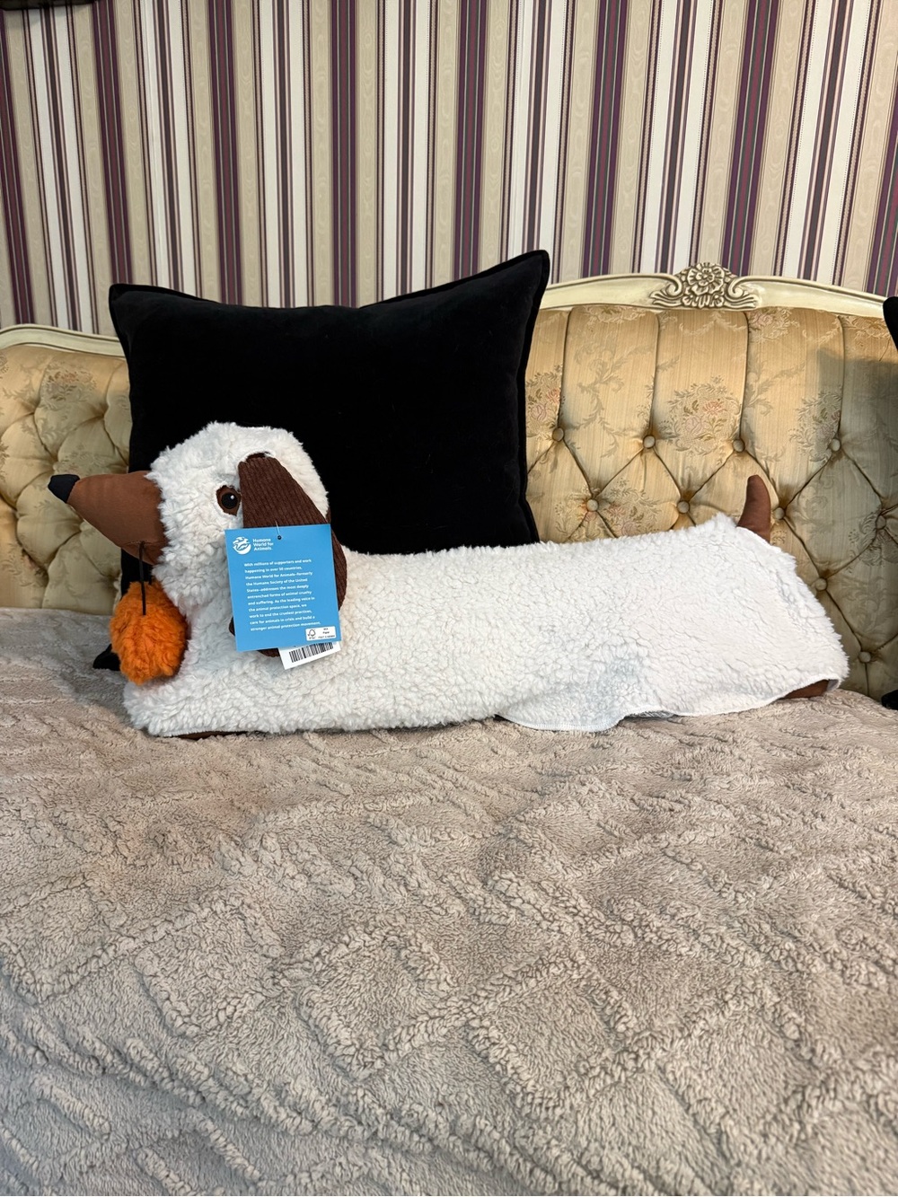 Plush Halloween Dachshund Weiner Dog Ghost Accent Pillow